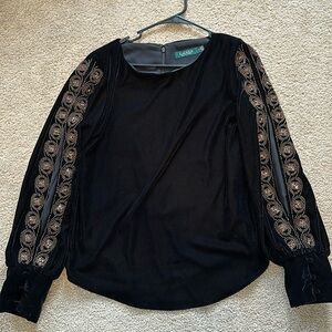 Ralph Lauren velvet beaded top